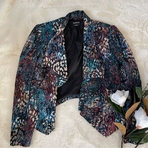 bebe Multicolor Patterned Blazer